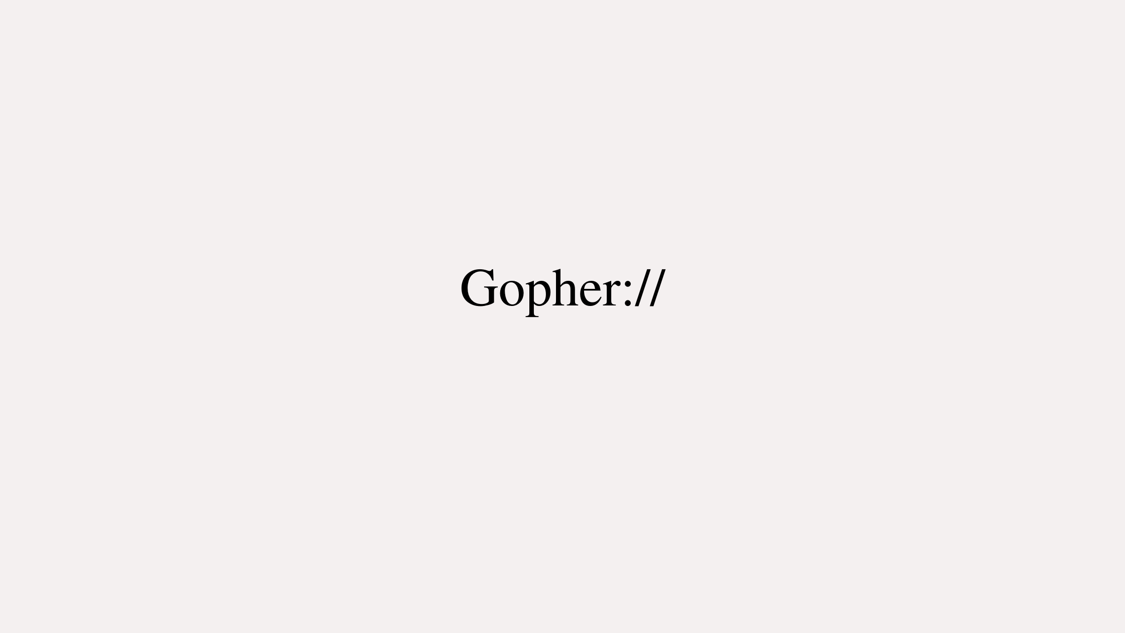 Интернет до Интернета: взгляд назад на Gopher